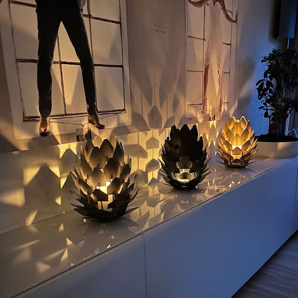 Tommre Kotte Lykta Mässing Hem och inredning miljöbild